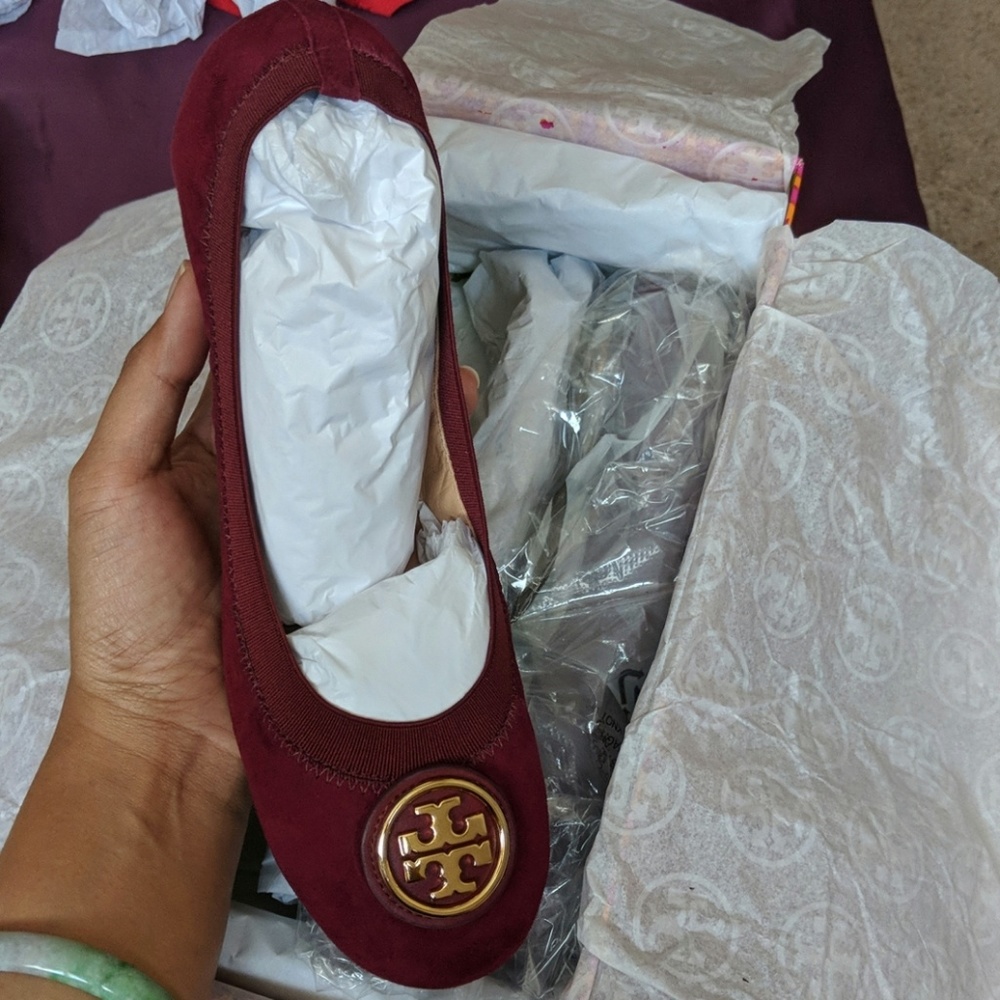 Tory Burch Suede Ballet Shoes